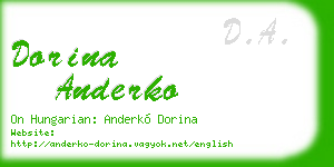 dorina anderko business card