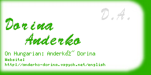 dorina anderko business card